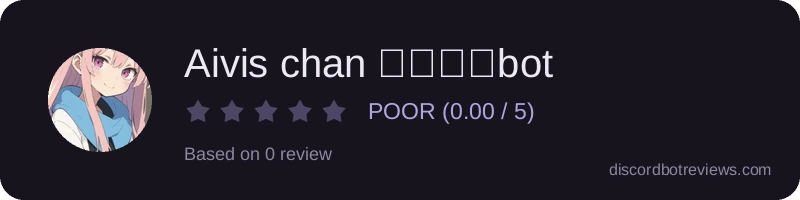 Rating widget preview for Aivis chan 読み上げbot