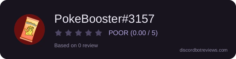 Rating widget preview for PokeBooster#3157