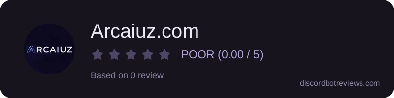 Rating widget preview for Arcaiuz.com