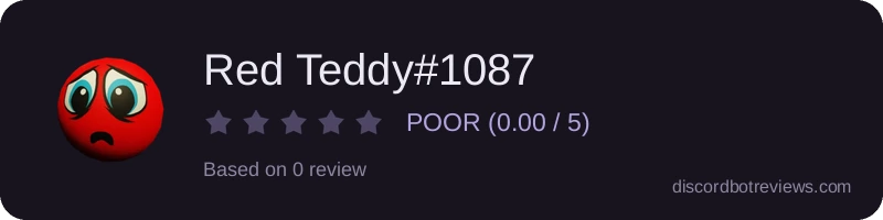 Rating widget preview for Red Teddy#1087