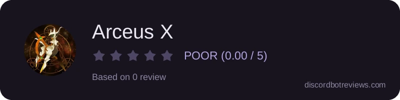 Rating widget preview for Arceus X
