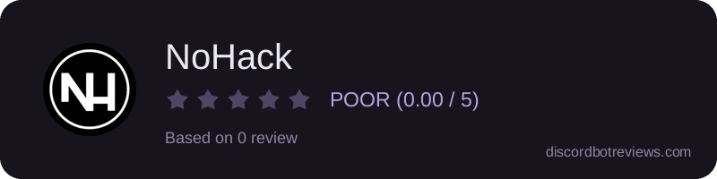 Rating widget preview for NoHack