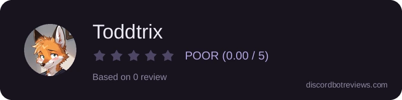 Rating banner for Toddtrix