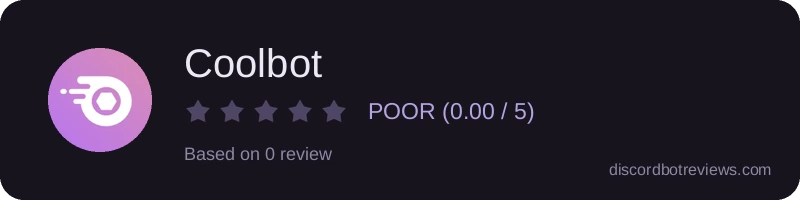 Rating widget preview for Coolbot