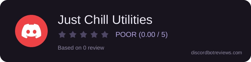 Rating widget preview for Just Chill Utilities