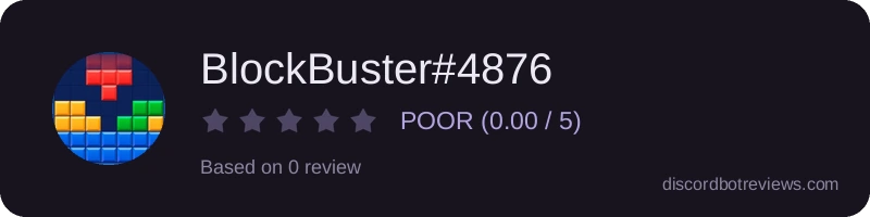Rating widget preview for BlockBuster#4876