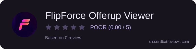 Rating widget preview for FlipForce Offerup Viewer