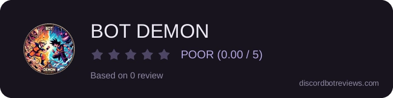 Rating widget preview for BOT DEMON