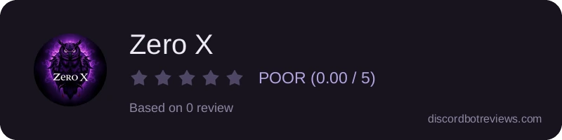 Rating widget preview for Zero X