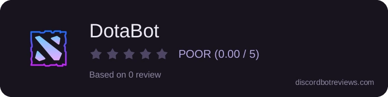 Rating widget preview for DotaBot
