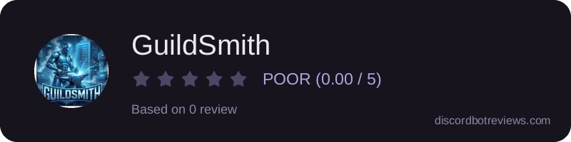 Rating widget preview for GuildSmith