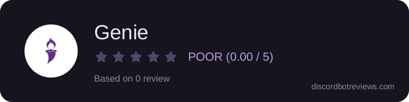 Rating widget preview for Genie