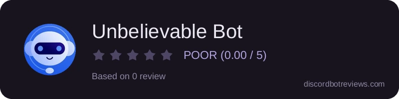 Rating banner for Unbelievable Bot