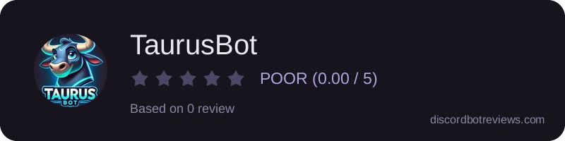 Rating widget preview for TaurusBot