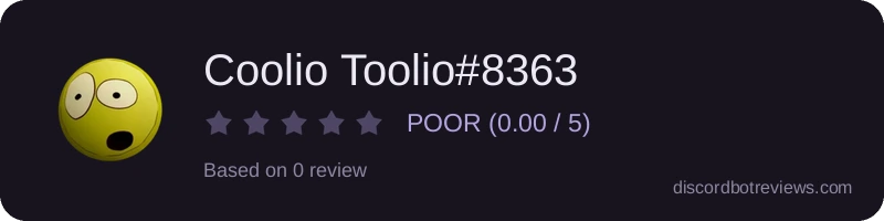 Rating widget preview for Coolio Toolio#8363