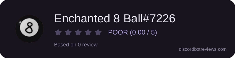 Rating widget preview for Enchanted 8 Ball#7226