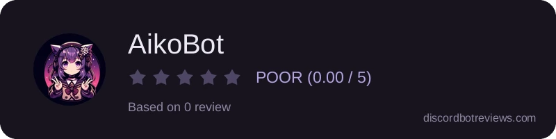 Rating widget preview for AikoBot