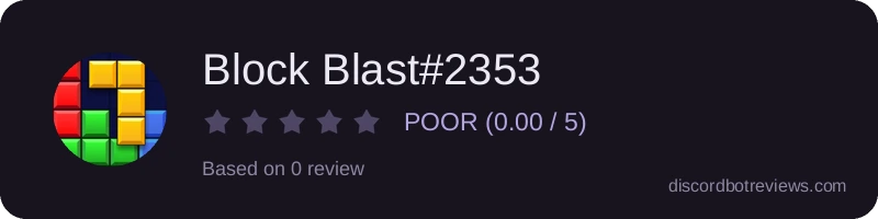 Rating widget preview for Block Blast#2353