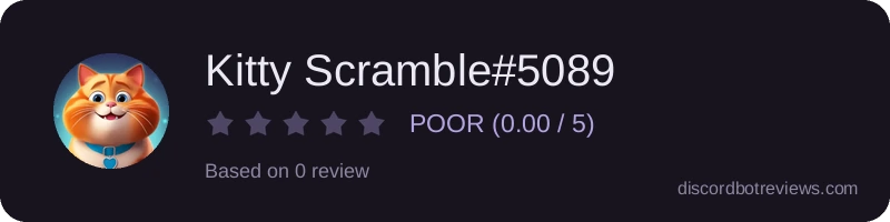 Rating widget preview for Kitty Scramble#5089
