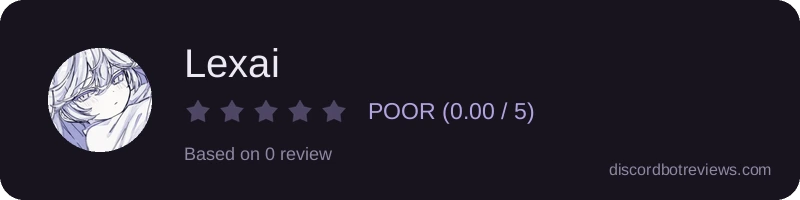 Rating widget preview for Lexai