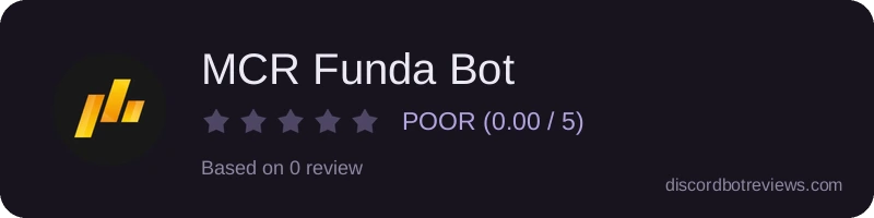 Rating widget preview for MCR Funda Bot