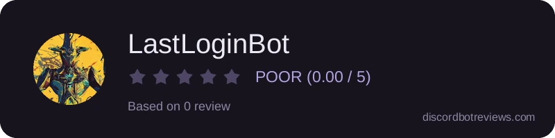 Rating widget preview for LastLoginBot