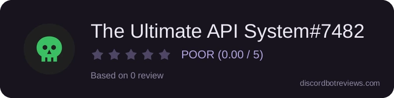 Rating widget preview for The Ultimate API System#7482