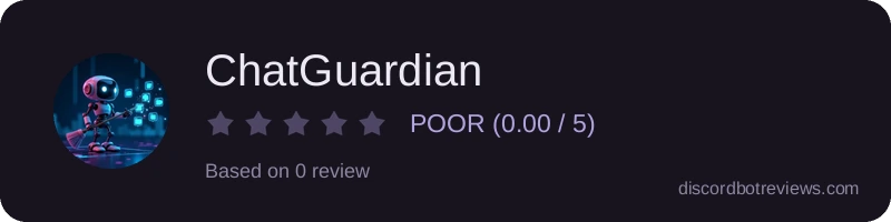Rating widget preview for ChatGuardian