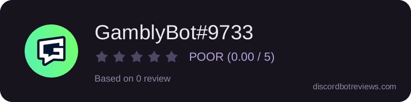 Rating widget preview for GamblyBot#9733