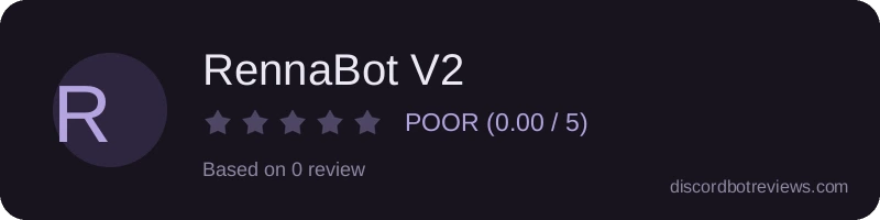 Rating widget preview for RennaBot V2