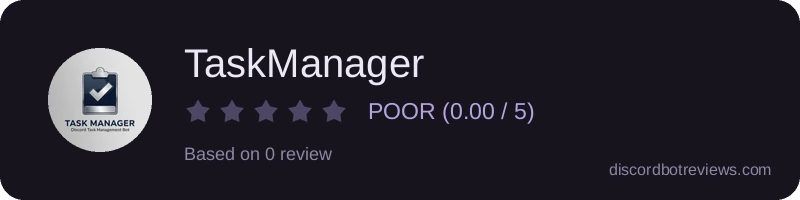 Rating widget preview for TaskManager