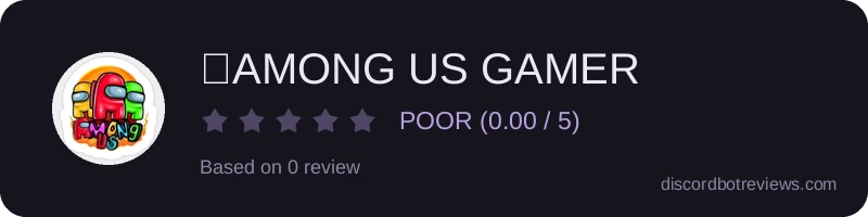 Rating widget preview for 🚀AMONG US GAMER