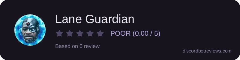 Rating widget preview for Lane Guardian