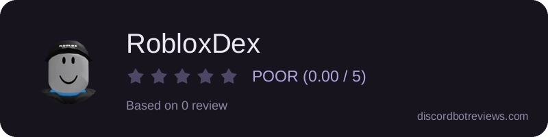 Rating widget preview for RobloxDex