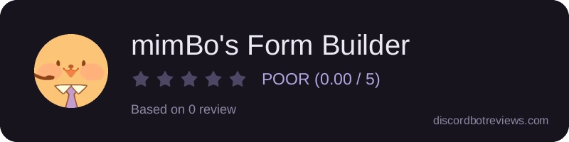 Rating widget preview for mimBo's Form Builder