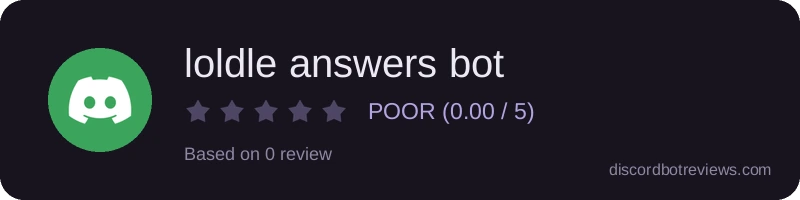 Rating widget preview for loldle answers bot