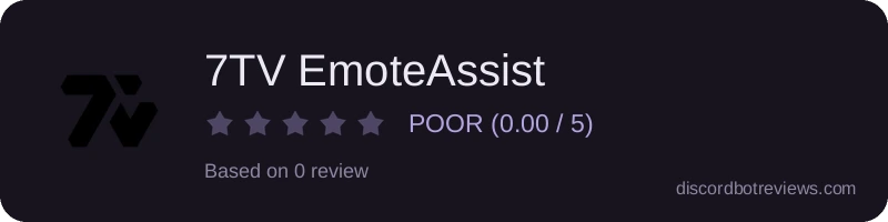 Rating widget preview for 7TV EmoteAssist