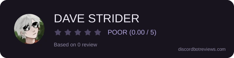 Rating widget preview for DAVE STRIDER