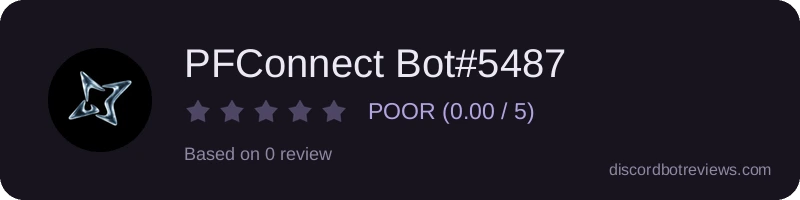 Rating widget preview for PFConnect Bot#5487