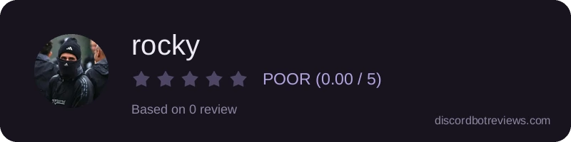 Rating widget preview for rocky