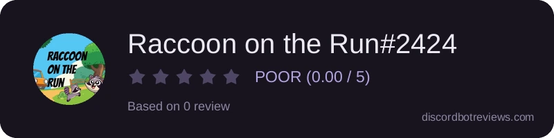 Rating widget preview for Raccoon on the Run#2424