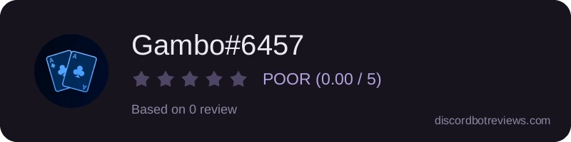 Rating widget preview for Gambo#6457
