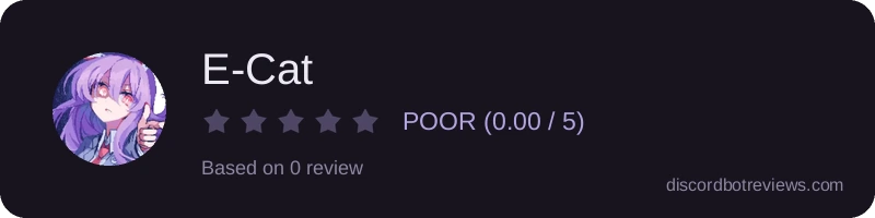 Rating widget preview for E-Cat