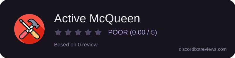 Rating widget preview for Active McQueen