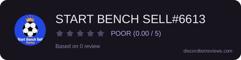 Rating widget preview for START BENCH SELL#6613
