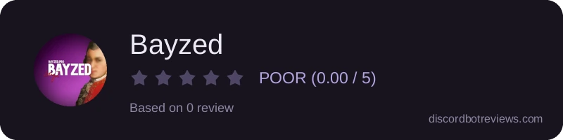 Rating widget preview for Bayzed
