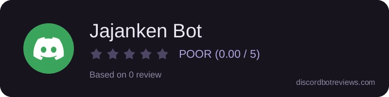 Rating widget preview for Jajanken Bot