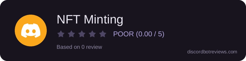Rating widget preview for NFT Minting