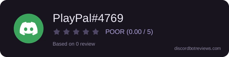 Rating widget preview for PlayPal#4769