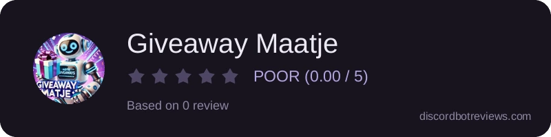 Rating widget preview for Giveaway Maatje
